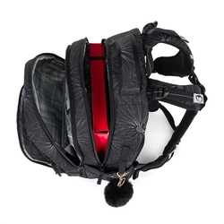 Studentský batoh pro holky Bagmaster Zipster 25 A - bílé květy 