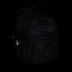 Studentský batoh pro holky Bagmaster Zipster 25 A - bílé květy 