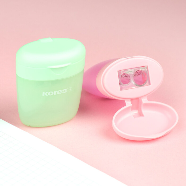Kores Pastel SET – ořezávátko, 2 tužky, pryž