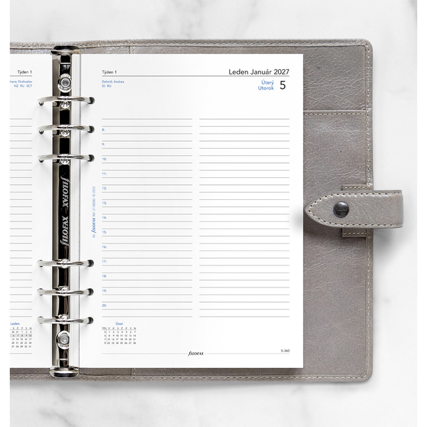 Náhradní náplň do Diáře Filofax 2027 - A5 denní