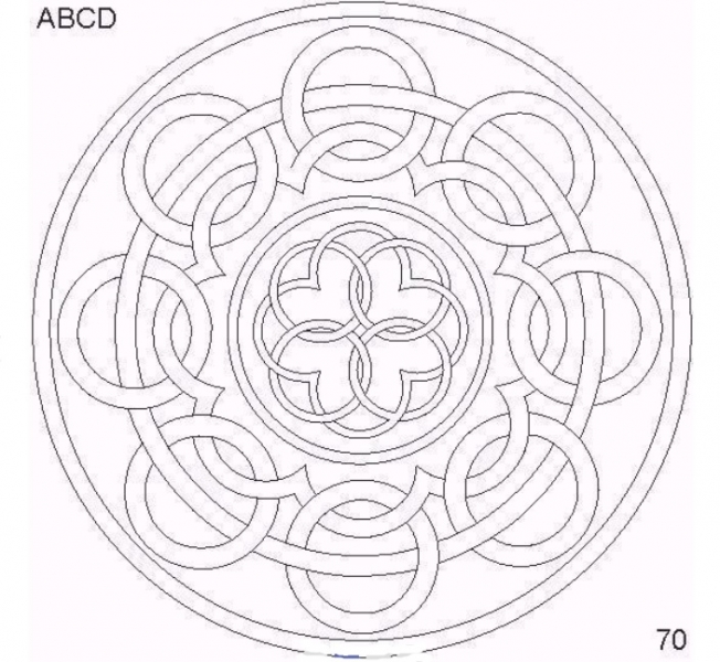 Šablona na pískový obrázek - mandala M70
