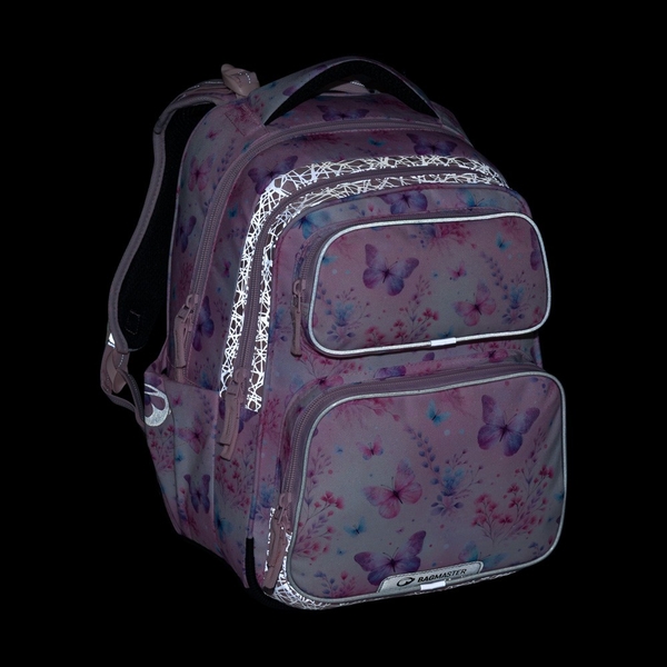 Školní batoh pro holky  Bagmaster Dopi 25 A - motýlci - malý set