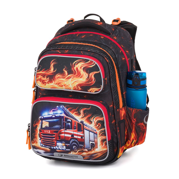 Školní batoh pro kluky  Bagmaster Dopi 26 B - hasiči - malý set