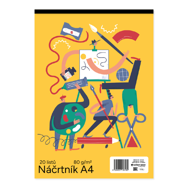 Náčrtník PAPÍRNY BRNO A4 20 listů 