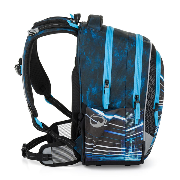 Školní batoh pro kluky Bagmaster Lumi 26 C - auto - malý set 