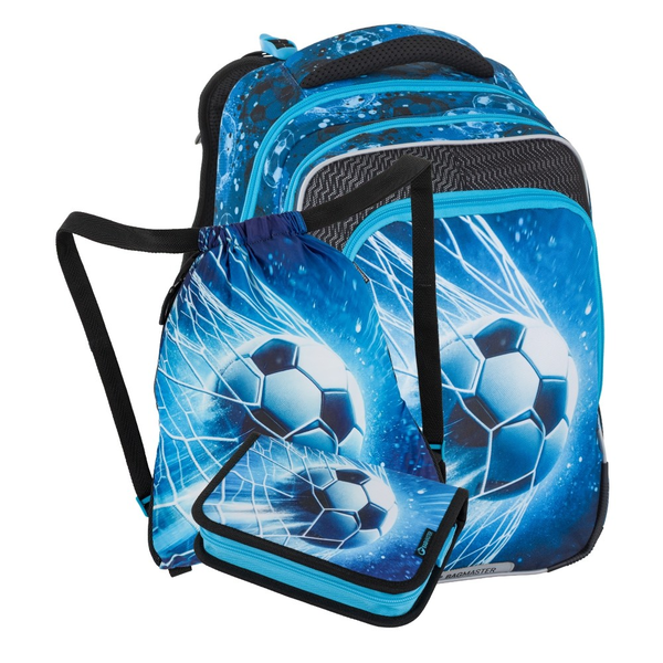 Školní batoh pro holky Bagmaster Beta 26 C - Fotbal - malý set 