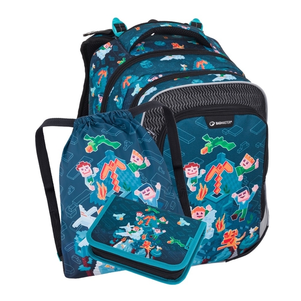 Školní batoh pro prvňáčky Bagmaster Lumi 24 E - malý set -