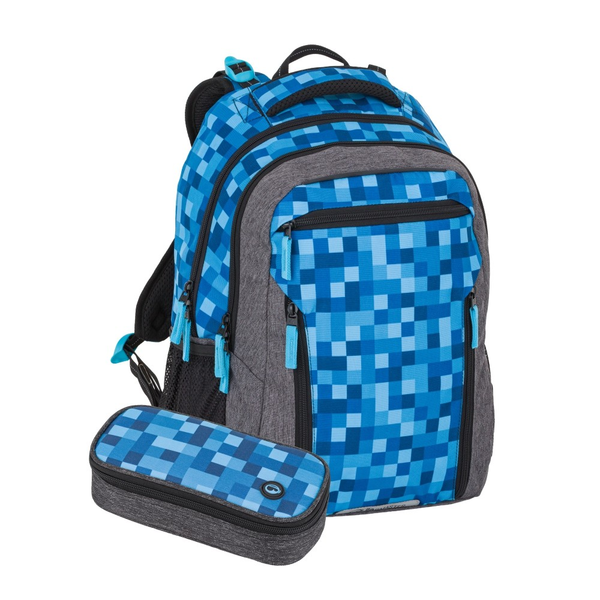 Studentský batoh Bagmaster Porto 26 B set - kostičky